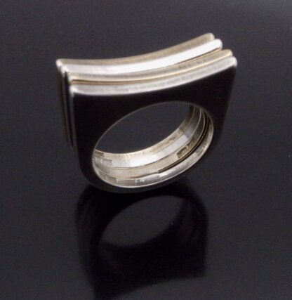 HB (maker untraced), set of four silver and silver gilt stacking rings, country of origin unknown, circa 1990 (Ref S+993) SOLD - Image 2