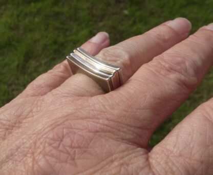 HB (maker untraced), set of four silver and silver gilt stacking rings, country of origin unknown, circa 1990 (Ref S+993) SOLD - Image 8