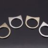 HB (maker untraced), set of four silver and silver gilt stacking rings, country of origin unknown, circa 1990 (Ref S+993) SOLD