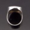 Niels Erik From, black onyx set silver ring, Denmark, 1987 London import mark (Ref S+208) - Image 5