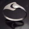 Bent Gabrielsen for Hans Hansen, Georg Jensen, silver 'Puzzle' bangle, Denmark, 2000 London import mark (Ref S+1054)