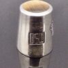 David Scott-Walker, tiger eye set feature hallmark silver thimble, Edinburgh 1997 (Ref S+1073HH)