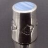David Scott-Walker, blue banded agate set feature hallmark silver thimble, London 1998 (Ref S+1071HH) - Image 2