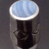 David Scott-Walker, blue banded agate set feature hallmark silver thimble, London 1998 (Ref S+1071HH) - Image 3