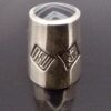 David Scott-Walker, black banded agate set feature hallmark silver thimble, Birmingham 1998 (Ref S+1072HH)