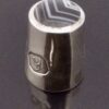 David Scott-Walker, black banded agate set feature hallmark silver thimble, Birmingham 1998 (Ref S+1072HH) - Image 4