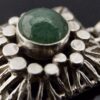 Kordes & Lichtenfels, green aventurine quartz set modernist 835 silver pendant on chain, Germany, circa 1975 (Ref S+1088) SOLD - Image 4