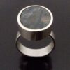 Elis Kauppi for Kupittaan Kulta, moss agate set silver ring, Finland, 1973 London import marks (Ref S+1080) - Image 4