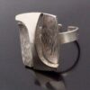 SH (maker not known), 835 standard silver modernist panel ring, probably German, circa 1970 (Ref S+1087) SOLD - Image 5