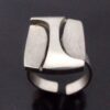 SH (maker not known), 835 standard silver modernist panel ring, probably German, circa 1970 (Ref S+1087) SOLD - Image 2