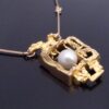 Björn Weckström for Lapponia, cultured pearl and 14 carat gold 'Magic Pearl' pendant on chain, Finland 1969 (Ref S+1075) SOLD - Image 2