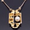 Björn Weckström for Lapponia, cultured pearl and 14 carat gold 'Magic Pearl' pendant on chain, Finland 1969 (Ref S+1075) SOLD - Image 4