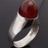 Peter Hammond Dollar, carnelian set silver ring, London 1973 (Ref S+1077) SOLD
