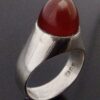 Peter Hammond Dollar, carnelian set silver ring, London 1973 (Ref S+1077) SOLD - Image 2