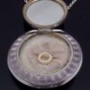 Albert Carter, antique enamelled silver powder compact pendant on chain, Birmingham 1919 (Ref S+1099HH) SOLD - Image 6