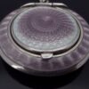 Albert Carter, antique enamelled silver powder compact pendant on chain, Birmingham 1919 (Ref S+1099HH) SOLD - Image 5