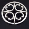 Ola Gorie, large silver St Magnus Cross brooch, Orkney, Scotland, Edinburgh 1971 (Ref S+1098) SOLD