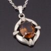 Kordes & Lichtenfels, small paste set sterling silver pendant on chain, Germany, circa 1970 (Ref S+2001)
