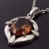 Kordes & Lichtenfels, small paste set sterling silver pendant on chain, Germany, circa 1970 (Ref S+2001) - Image 3