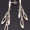Kit Heath, pair of triple drop silver earrings, UK, 2005 (Ref S+2000) SOLD