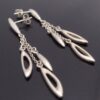 Kit Heath, pair of triple drop silver earrings, UK, 2005 (Ref S+2000) SOLD - Image 2