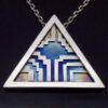 BAF (untraced maker), titanium and silver pendant on chain, Birmingham 1977 (Ref S+2014) SOLD