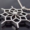Jorma Laine for Kultateollisuus Ky (attributed), silver 'Ruutu' pendant on chain, Finland, 1973 London import marks (Ref S+2017) - Image 3