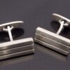Randers Sølvvarefabrik, pair of silver cufflinks, Denmark, circa 1980 (Ref S+1094)