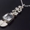 Jorma Laine for Turun Hopea Oy, rare rock crystal set silver pendant on a chain, Finland, circa 1975 (Ref S+2018) - Image 3