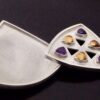 Loucinda Nims, citrine and amethyst set silver caddy spoon, London 2019 (Ref S+2021) RESERVED - Image 5