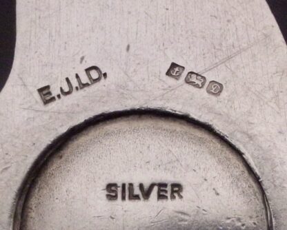 Excalibur Jewellery Limited, asymmetrical silver Saint Christopher pendant on a chain, Birmingham 1978 (Ref S+2029HH) - Image 3