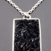 Magnus Maximus Designs, hematite drusy silver mounted pendant on chain, Edinburgh 1973-74 (Ref S+2052) Sold