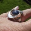 David-Andersen, sodalite set silver ring, Norway, circa 1965 (Ref S+2053) SOLD - Image 2