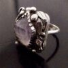 Gladys & Charles Mumford, Arts and Crafts amethyst crystal set silver ring, British, Falmouth, Cornwall, circa 1960 (Ref S+2048) SOLD - Image 3