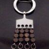 Anna-Greta Eker for Norway Designs Plus Studios, silver and wood fringed 'Tre' brooch, Norway, circa 1965 (Ref S+2060)