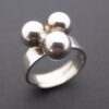 Bengt Hallberg, silver triple bead ring, Sweden, circa 1975 (Ref S+873) SOLD