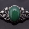 Anonymous, Arts and Crafts chrysoprase set silver bar brooch, circa 1920 (Ref S+2056) SOLD - Image 4