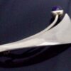 Bent Knudsen, amethyst set silver brooch, Denmark, circa 1965 (Ref S+2065) - Image 2