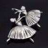 Frederick Massingham for D H Philips, silver ballerinas brooch, Birmingham 1948 (Ref S+2068) SOLD - Image 2