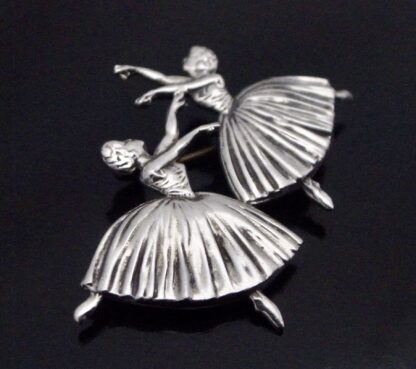 Frederick Massingham for D H Philips, silver ballerinas brooch, Birmingham 1948 (Ref S+2068) SOLD - Image 2