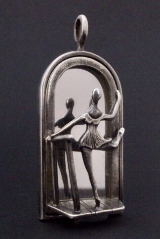 Ole Bent Petersen for Georg Jensen, rare silver version of the 'Ballerina' pendant, from the Sunshine and Night series, Denmark, No.201, circa 1978 (Ref S+2117) SOLD