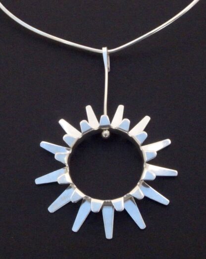 Tone Vigeland for Norway Design Plus Studios, Sun pendant on a neck ring, Norway, circa 1968 (Ref S+2132) SOLD - Image 2