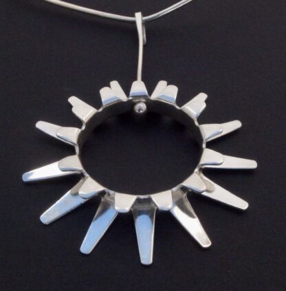 Tone Vigeland for Norway Design Plus Studios, Sun pendant on a neck ring, Norway, circa 1968 (Ref S+2132) SOLD - Image 3