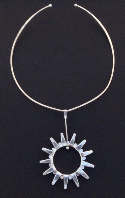 Tone Vigeland for Norway Design Plus Studios, Sun pendant on a neck ring, Norway, circa 1968 (Ref S+2132) SOLD - Image 4