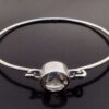 Bengt Hallberg, rock crystal set silver bangle, Sweden, circa 1980 (Ref S+2113) - Image 2