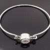 Bengt Hallberg, rock crystal set silver bangle, Sweden, circa 1980 (Ref S+2113)