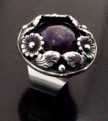 Niels Erik From, amethyst set silver ring, Denmark, circa 1970 (Ref S+2108) - Image 3