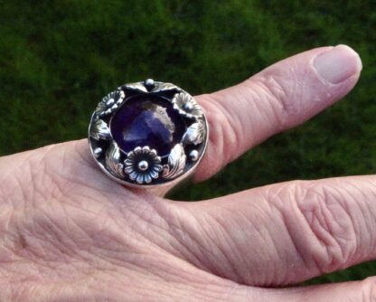 Niels Erik From, amethyst set silver ring, Denmark, circa 1970 (Ref S+2108) - Image 9