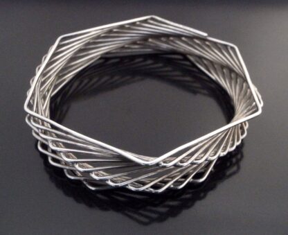 Bent Knudsen, unususal and rare silver bangle, Denmark, circa 1975 (Ref S+2122) SOLD - Image 2