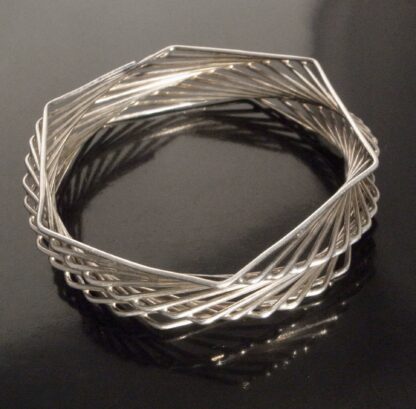 Bent Knudsen, unususal and rare silver bangle, Denmark, circa 1975 (Ref S+2122) SOLD